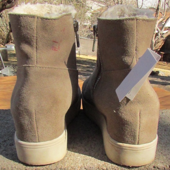 Wanda Taupe Suede Wedge Sneakers by Steve Madden - Picture 5 of 8